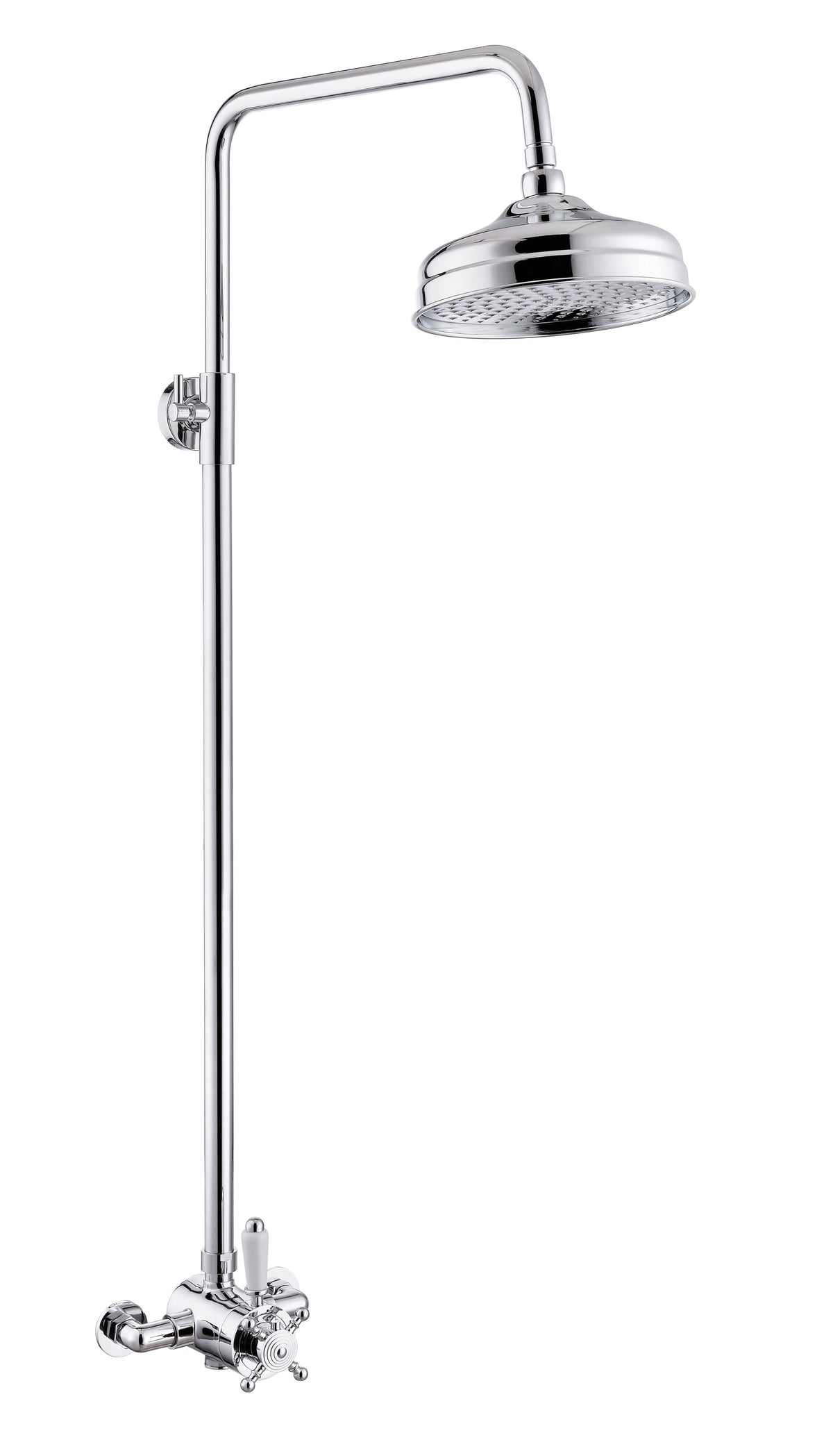 Berrys Concentric Single Outlet Shower Valve & Overhead Kit Pack 2 - Chrome