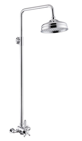 Berrys Concentric Single Outlet Shower Valve & Overhead Kit Pack 2 - Chrome
