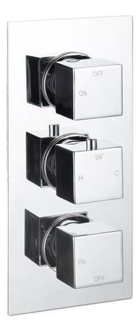 Colne Square Shower Valve & Kit Pack 3 - Chrome
