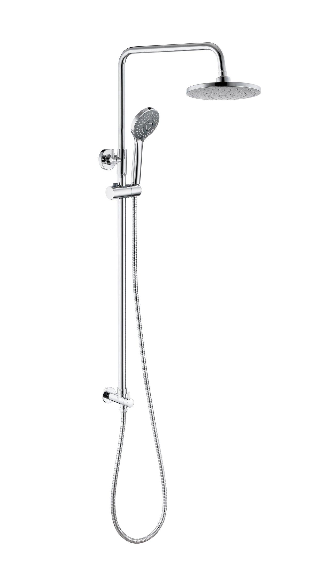 Aube Round Shower Kit w/Overhead & Handset