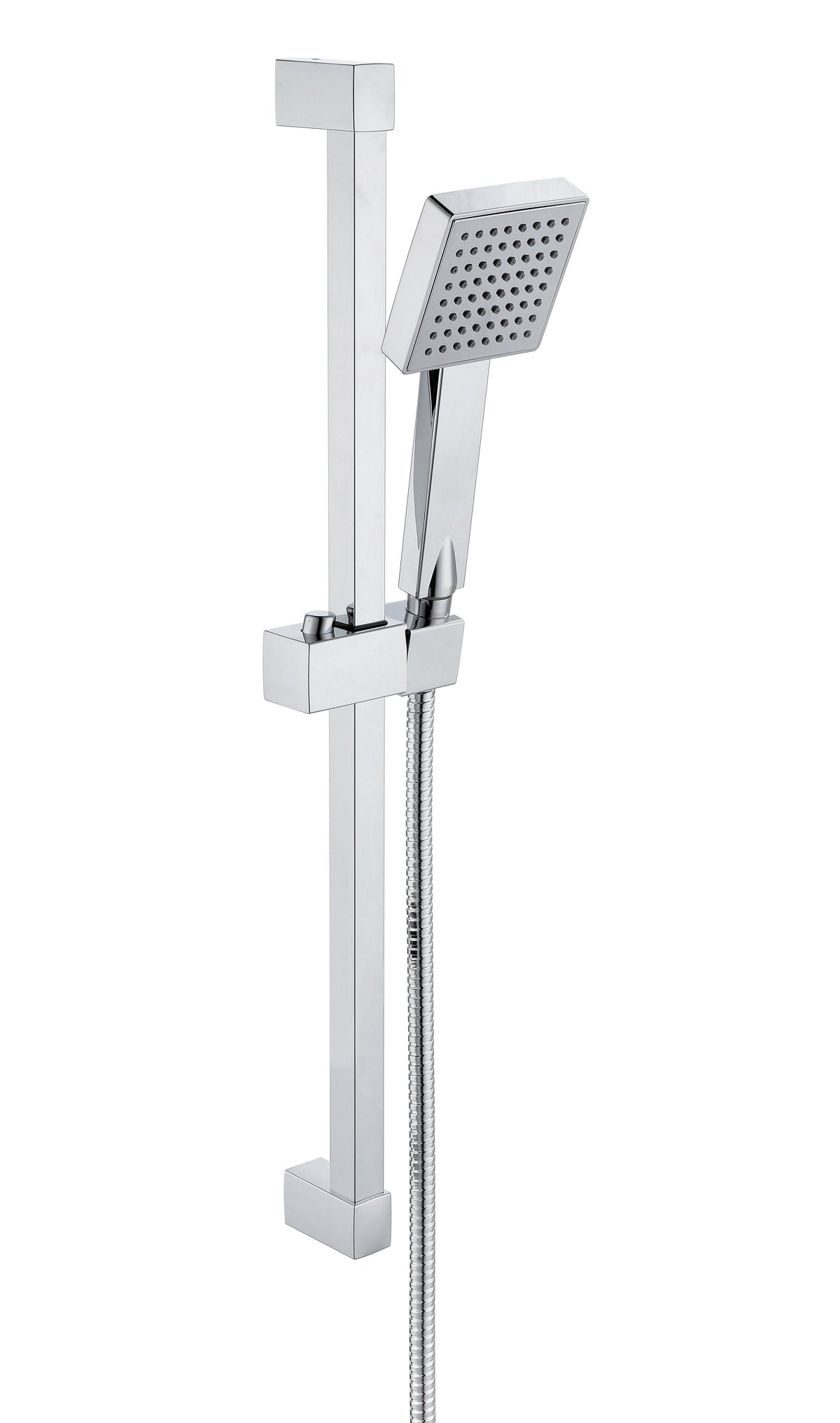 Colne Square Slider Rail Kit & Single Mode Handset - Chrome