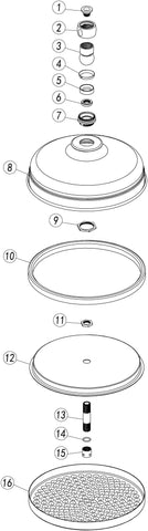 Berrys 200mm Round Traditional Showerhead - Brushed Brass