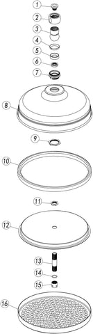 Berrys 200mm Round Traditional Showerhead - Chrome