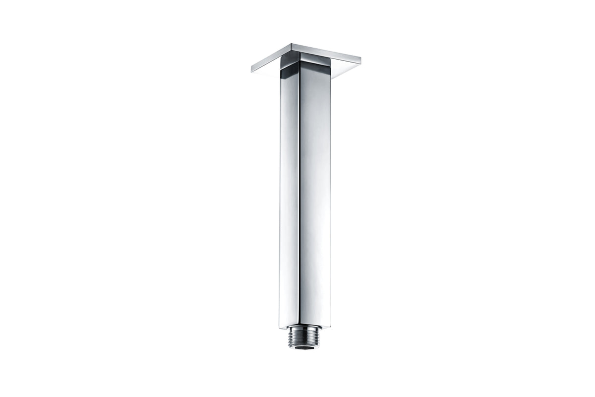 Colne 180mm Square Ceiling Arm - Chrome