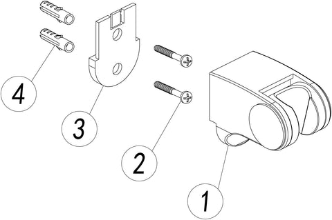 Round Wall Bracket - Chrome