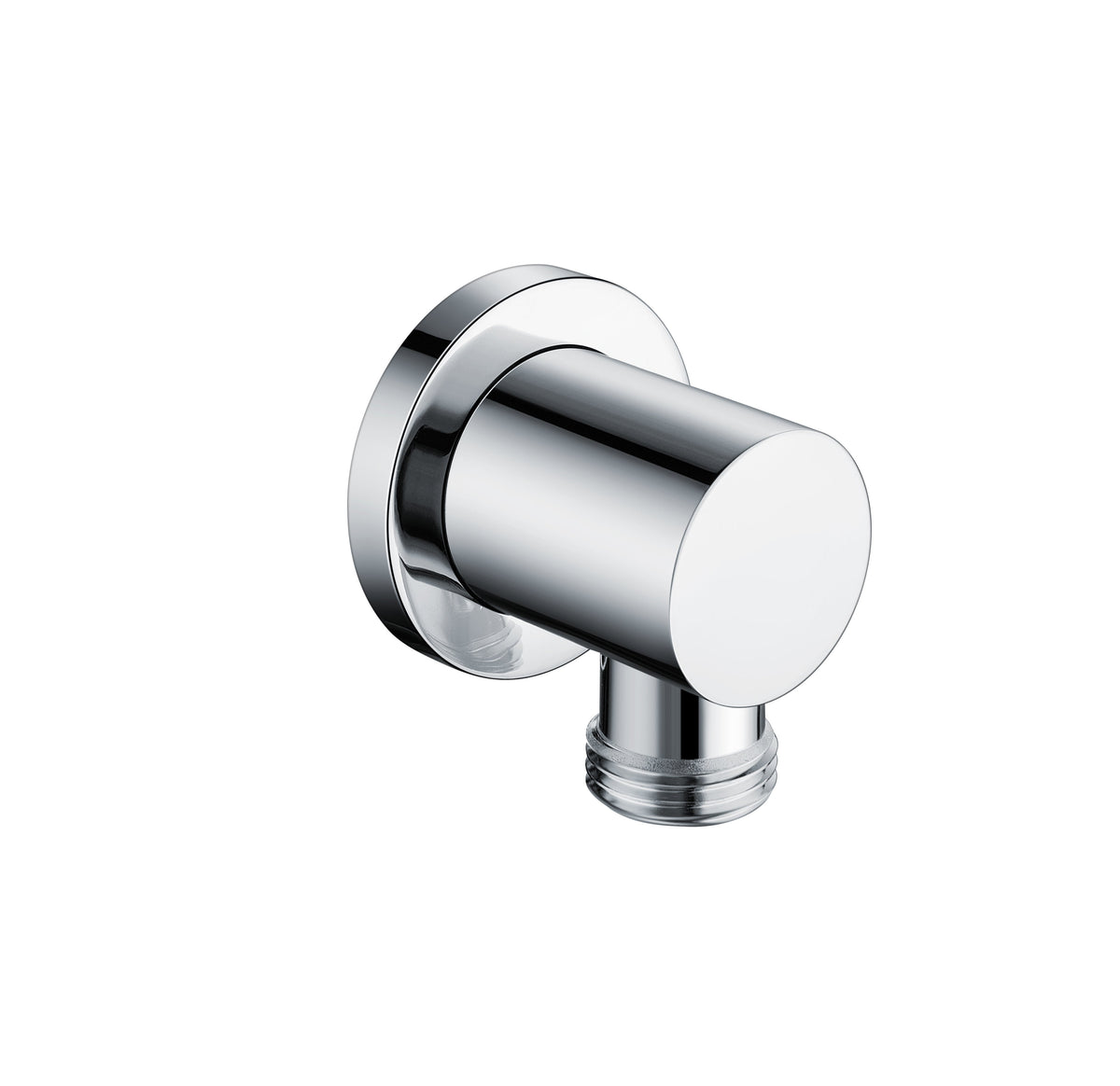 Round Wall Outlet Elbow - Chrome
