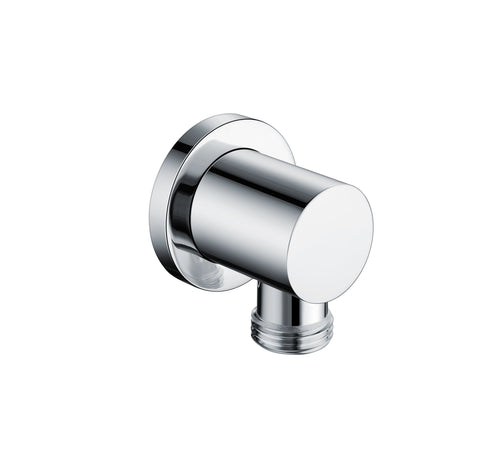 Round Wall Outlet Elbow - Chrome