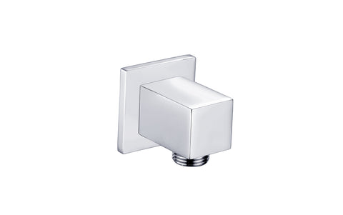 Square Wall Outlet Elbow - Chrome