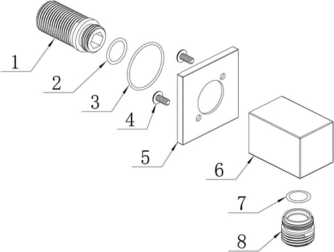 Square Wall Outlet Elbow - Chrome