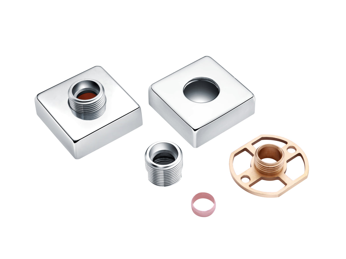 Exposed Shower Valve Fast Fitting Kit Square (Pair)