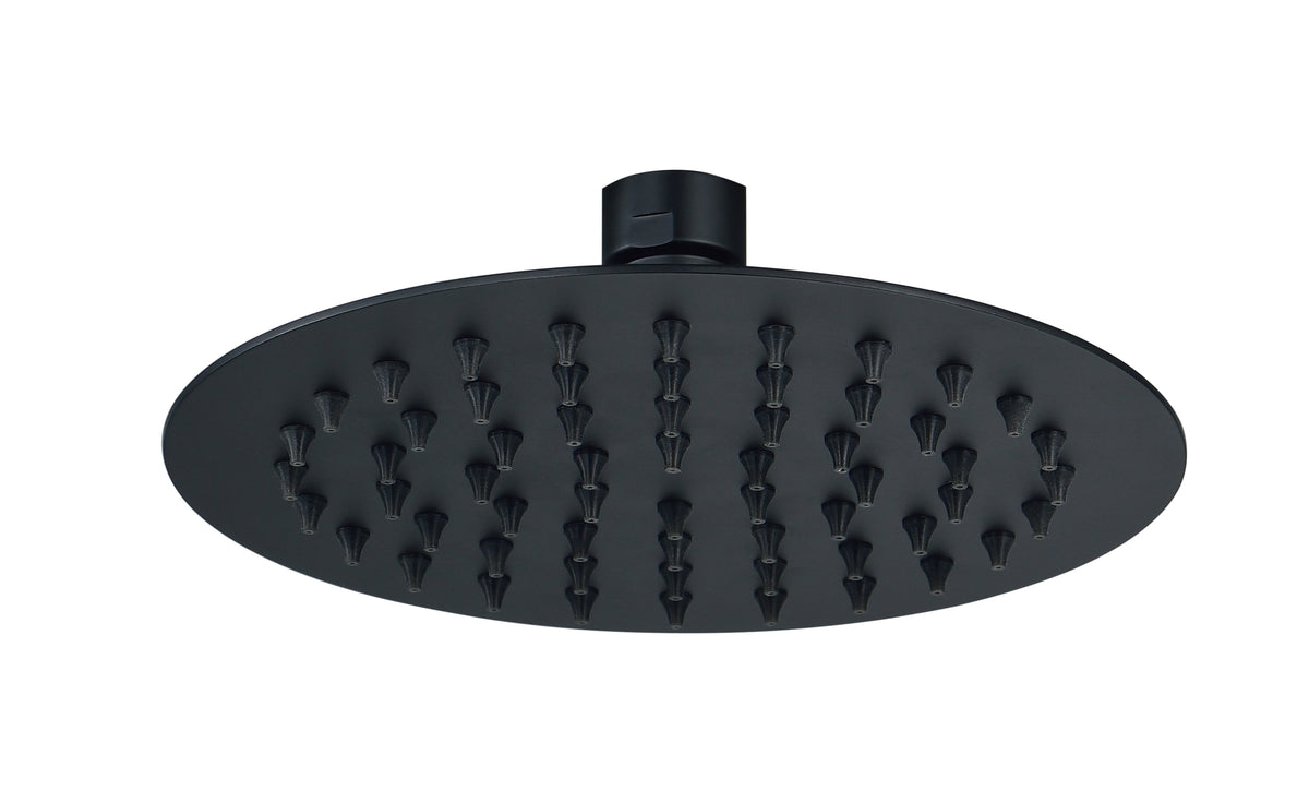 Aube 200mm Round Ultraslim Showerhead - Matt Black