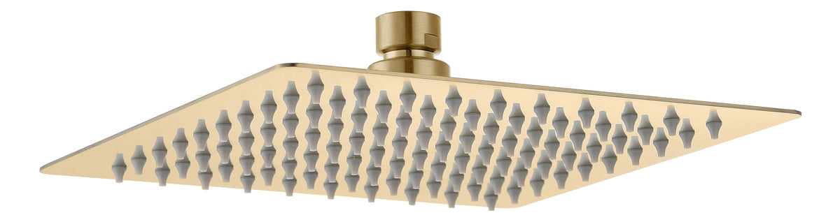 Colne 200mm Square Ultraslim Showerhead - Brushed Brass