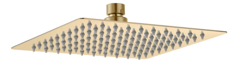 Colne 200mm Square Ultraslim Showerhead - Brushed Brass