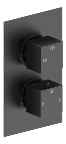 Colne Square Shower Valve & Kit Pack 2 - Matt Black