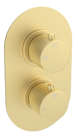 Aube Round Shower Valve & Kit Pack 1 - Brushed Brass