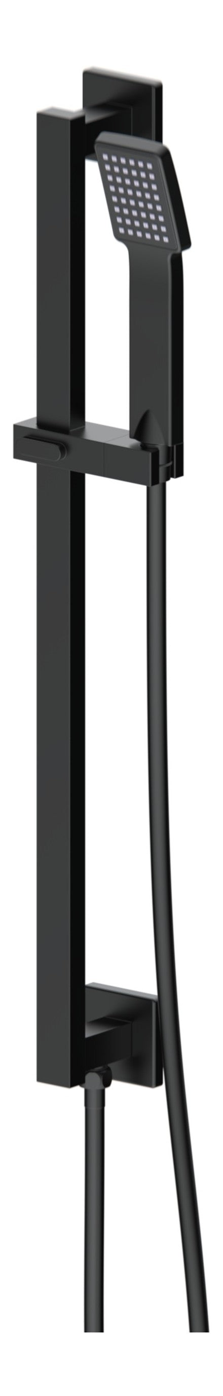 Colne Square Riser Rail Kit w/Elbow & Handset - Matt Black