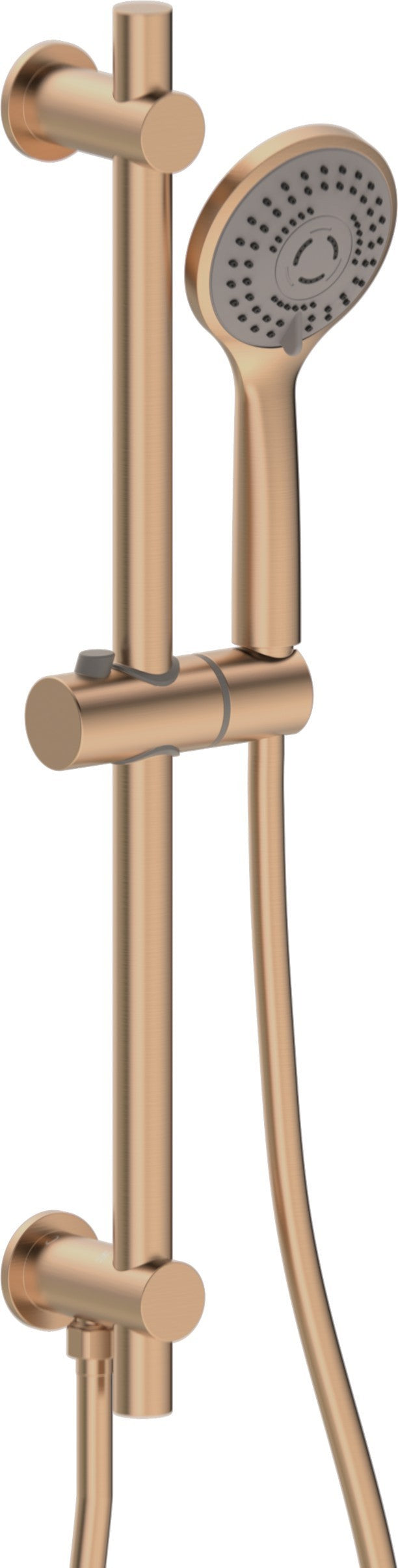 Aube Round Riser Rail Kit w/Elbow & 3 Mode Handset - Brushed Bronze