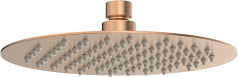Aube 200mm Round Ultraslim Showerhead - Brushed Bronze