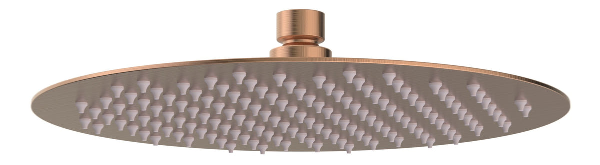 Aube 250mm Round Ultraslim Showerhead - Brushed Bronze