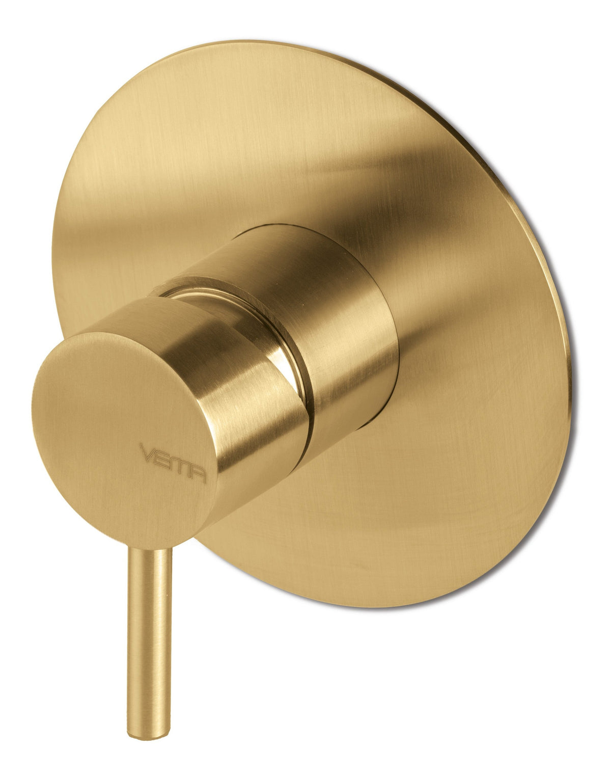 Vema Tiber Single Outlet Shower Mixer - Brushed Brass