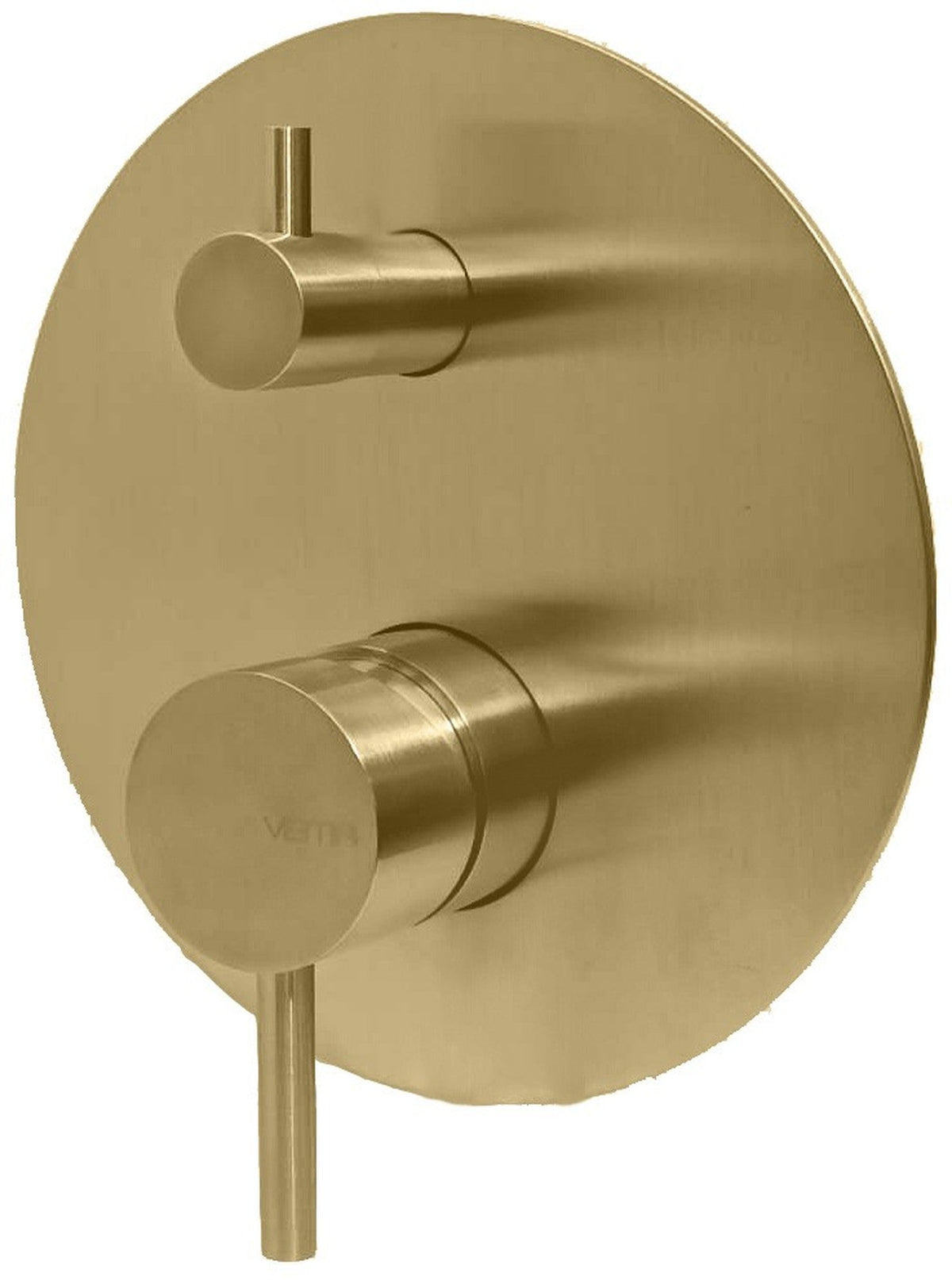 Vema Tiber Two Outlet Shower Mixer w/Diverter - Brushed Brass