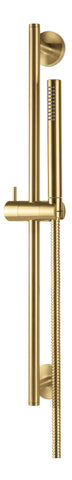 Vema Tiber Riser  Handset & Hose Set - Brushed Brass