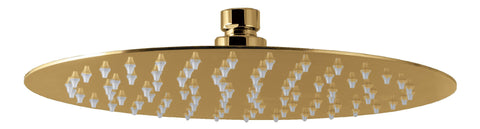 Vema Tiber 250mm Round Showerhead - Brushed Brass