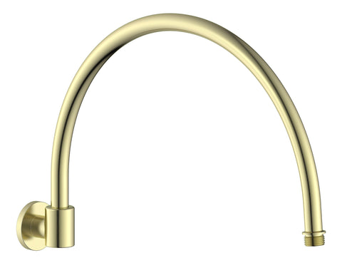 Berrys 365mm Traditional Round Shower Arm - Brushed Brass