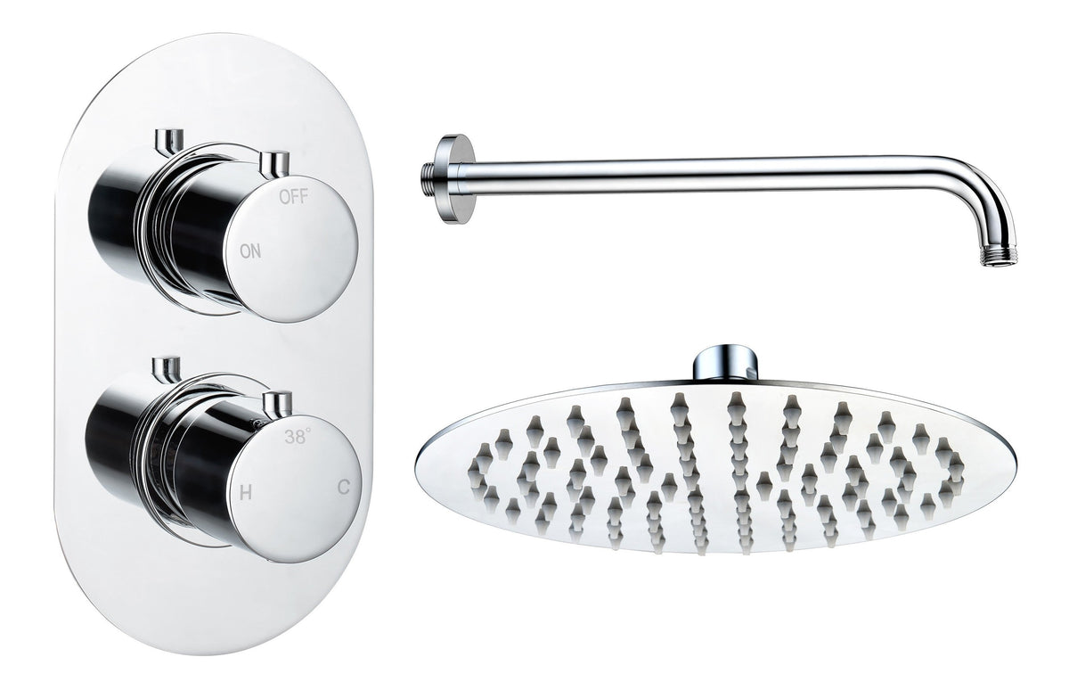 Aube Round Shower Valve & Kit Pack 1 - Chrome