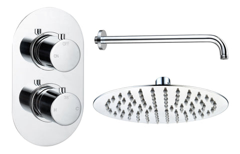 Aube Round Shower Valve & Kit Pack 1 - Chrome