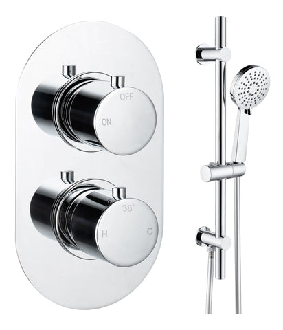 Aube Round Shower Valve & Kit Pack 2 - Chrome