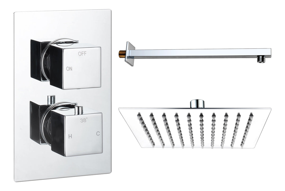 Colne Square Shower Valve & Kit Pack 1 - Chrome