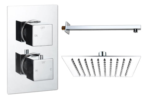 Colne Square Shower Valve & Kit Pack 1 - Chrome