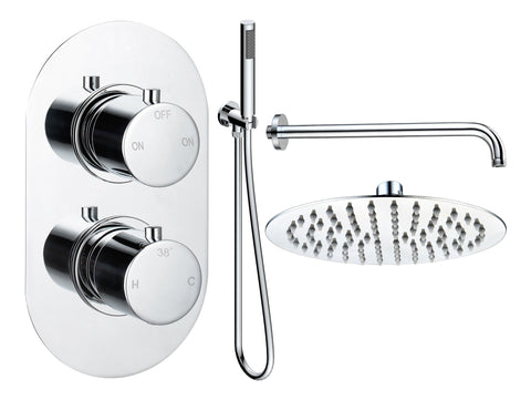 Aube Round Shower Valve & Kit Pack 4 - Chrome
