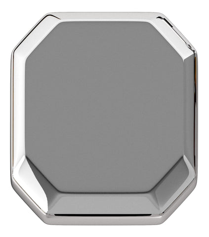 34mm Octagonal Deco Knob - Chrome