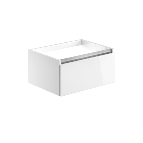 Camel 600mm 1 Drawer Wall Hung Basin Unit (No Top) - White Gloss