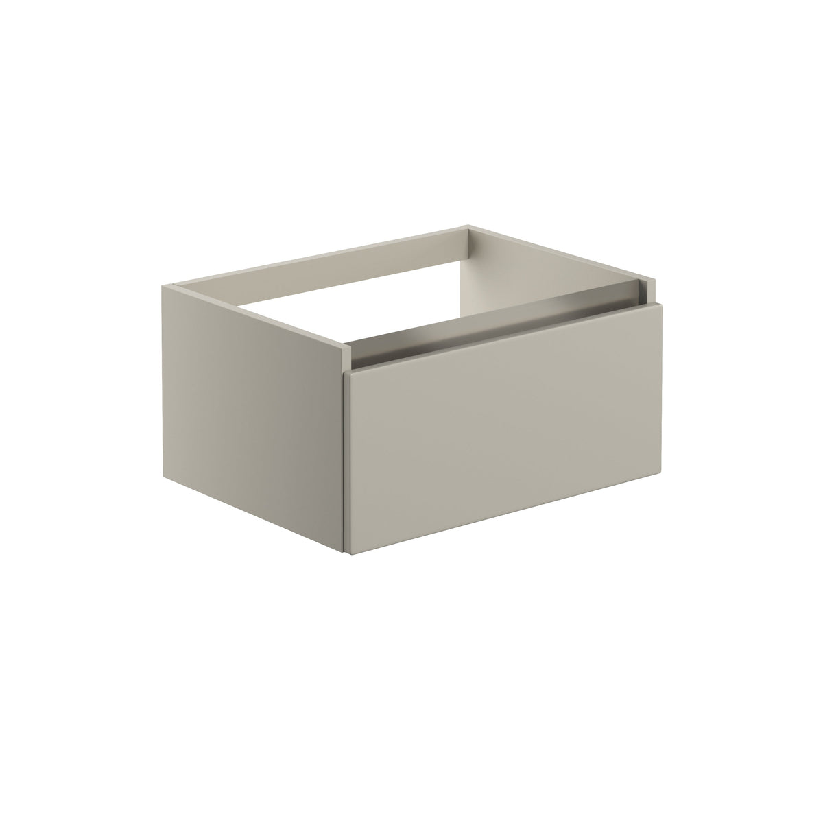 Camel 600mm 1 Drawer Wall Hung Basin Unit (No Top) - Matt Latte