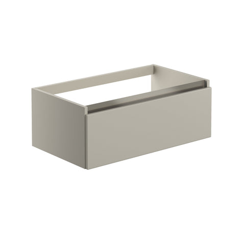 Camel 800mm 1 Drawer Wall Hung Basin Unit (No Top) - Matt Latte