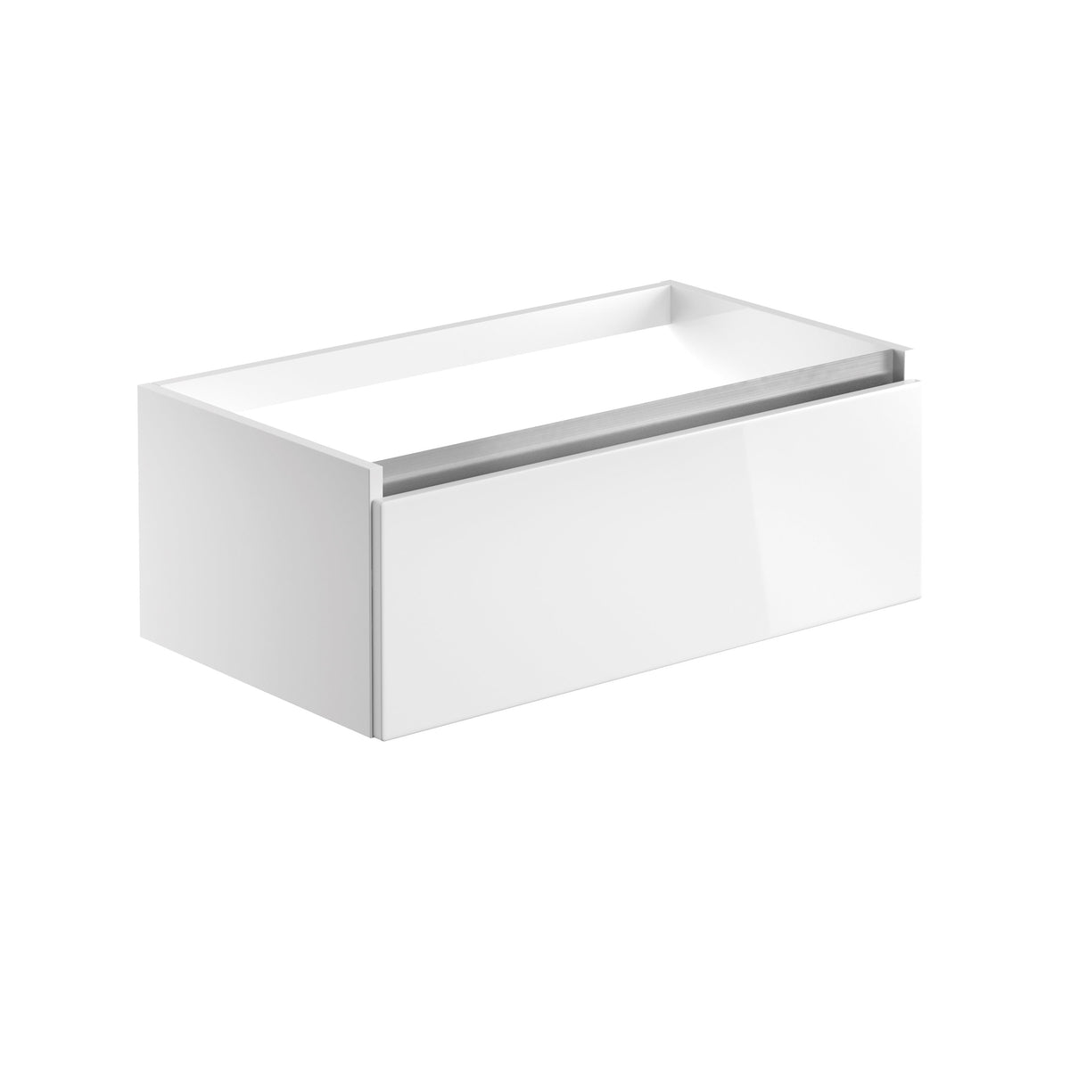 Camel 800mm 1 Drawer Wall Hung Basin Unit (No Top) - White Gloss