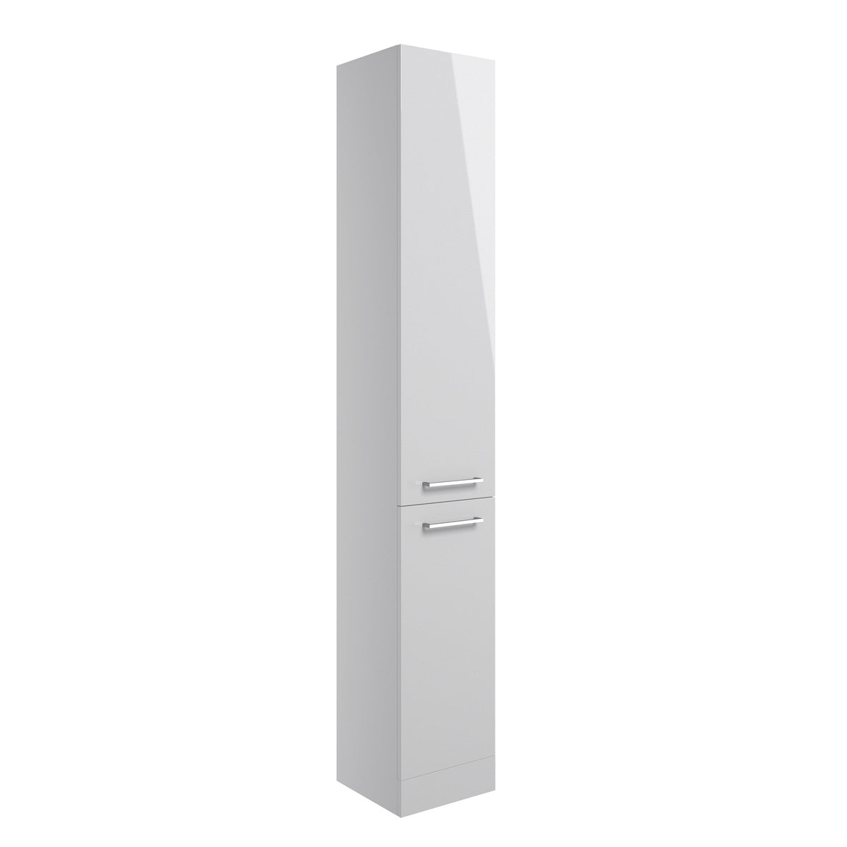 Volga 350mm Floor Standing 2 Door Tall Unit - Grey Gloss