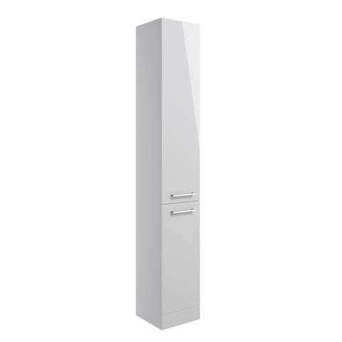 Volga 350mm Floor Standing 2 Door Tall Unit - Grey Gloss