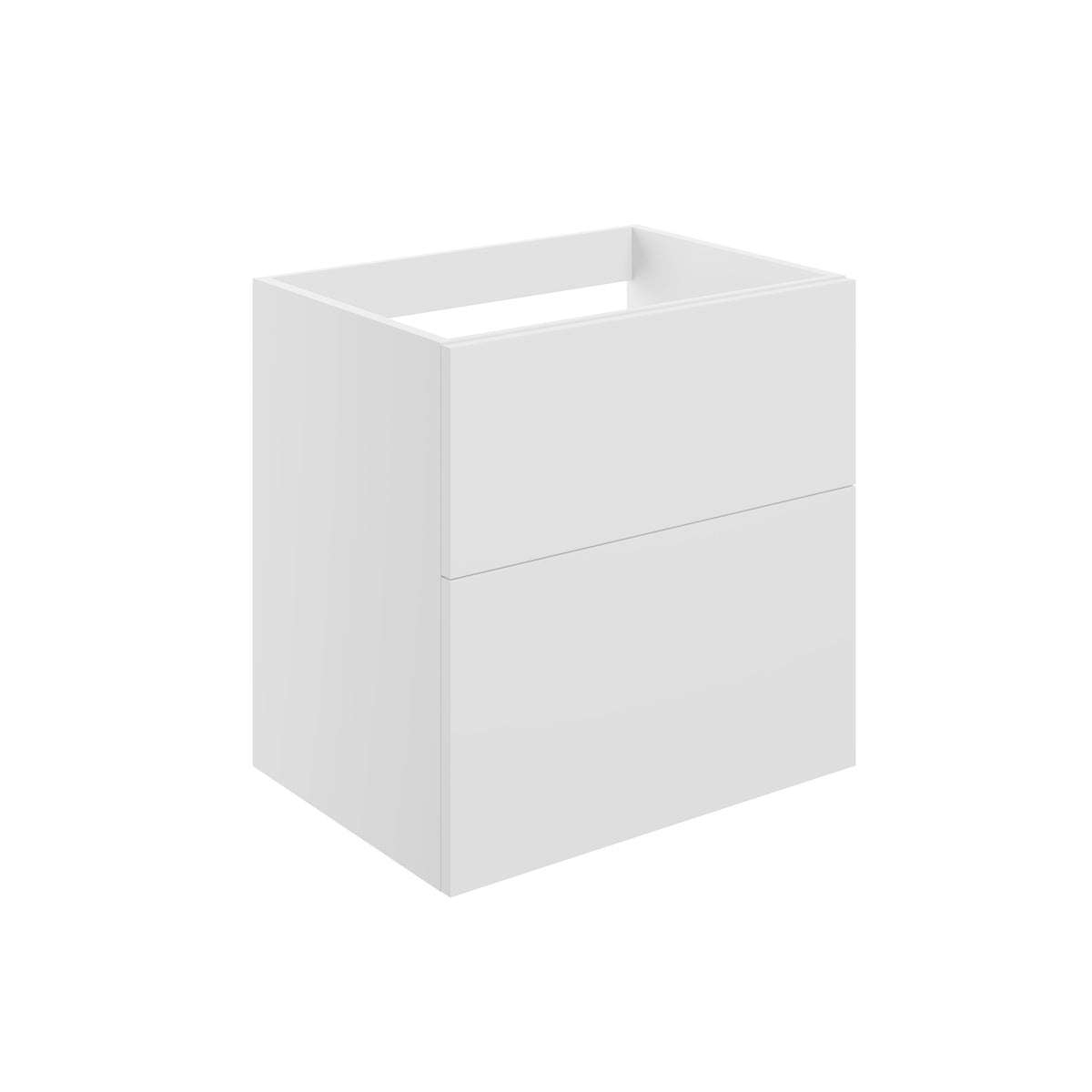 Stour 590mm Wall Hung 2 Drawer Basin Unit (No Top) - Matt White