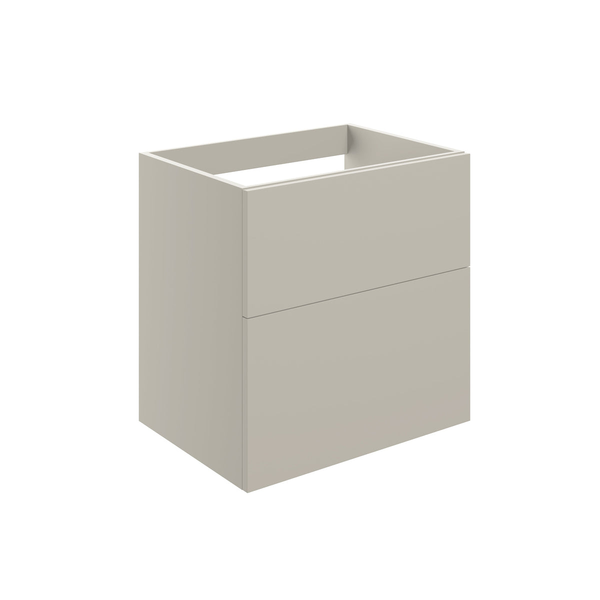 Stour 590mm Wall Hung 2 Drawer Basin Unit (No Top) - Matt Latte