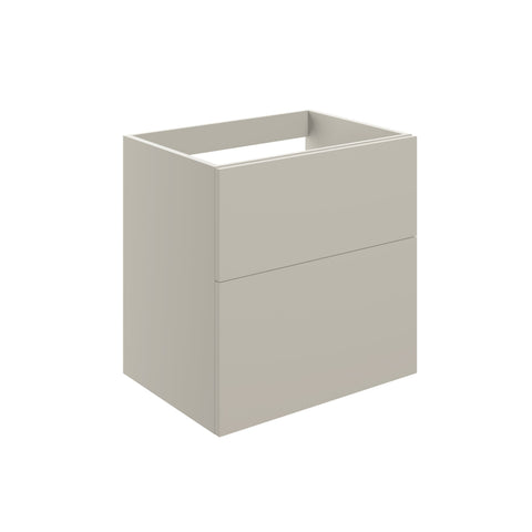 Stour 590mm Wall Hung 2 Drawer Basin Unit (No Top) - Matt Latte