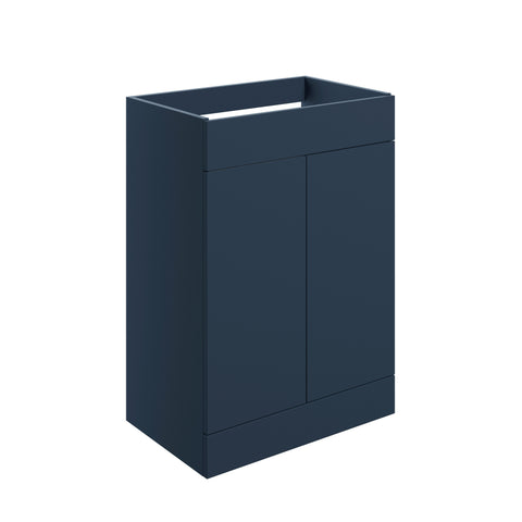 Stour 590mm Floor Standing 2 Door Basin Unit (No Top) - Matt Deep Blue