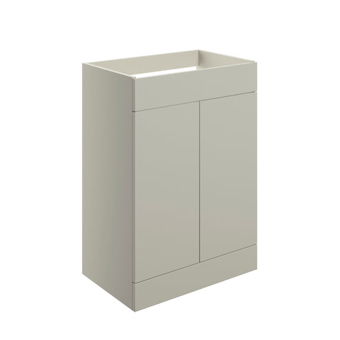 Stour 590mm Floor Standing 2 Door Basin Unit (No Top) - Matt Latte