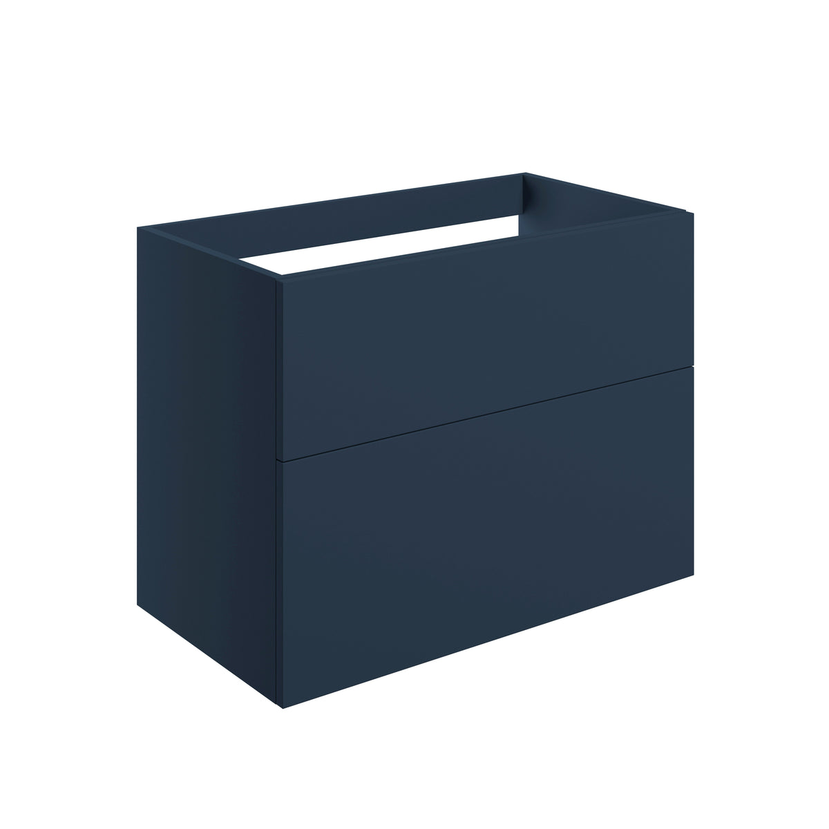 Stour 790mm Wall Hung 2 Drawer Basin Unit (No Top) - Matt Deep Blue