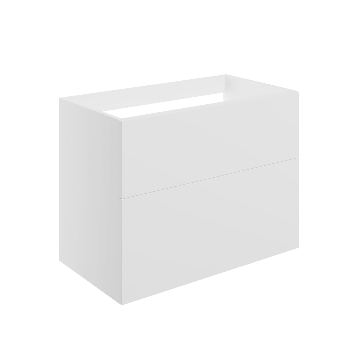 Stour 790mm Wall Hung 2 Drawer Basin Unit (No Top) - Matt White