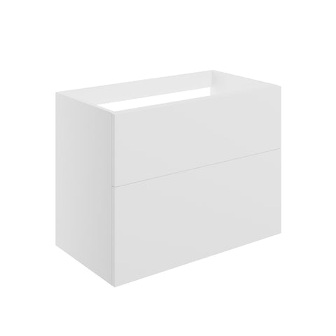 Stour 790mm Wall Hung 2 Drawer Basin Unit (No Top) - Matt White