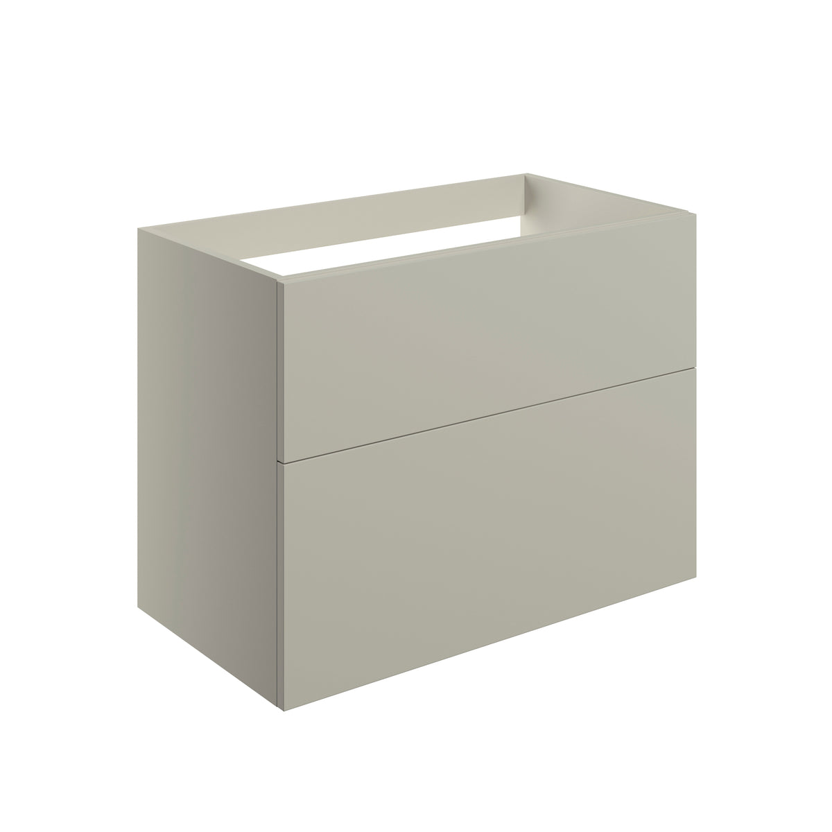 Stour 790mm Wall Hung 2 Drawer Basin Unit (No Top) - Matt Latte